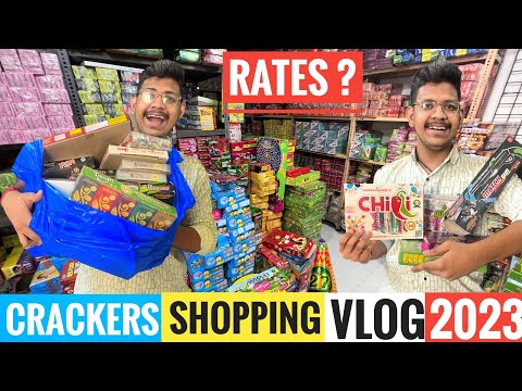 Crackers Shopping 😍 vlog 2023 Rate list Of firecrackers 🧨 Diwali Crackers fireworks 🎆