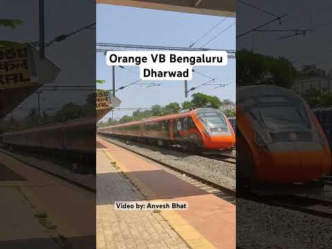 Surprise! Orange Vande Bharat Express Bengaluru to Hubli Dharwad #hubballi #hubli #bangalore