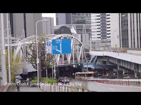 阪急電車大阪梅田駅3列車同時発車 (Hankyu Railway 3trains Simultaneous Departure at Osaka-umeda Station)