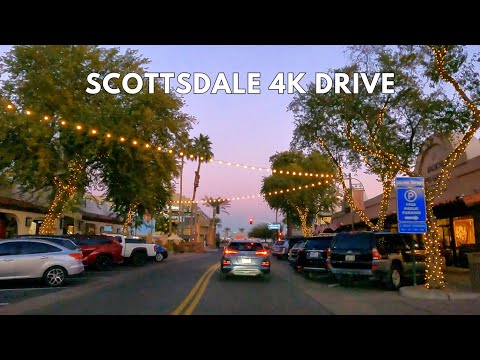 Old Town Scottsdale 4K Driving Tour | Scottsdale Arizona Drive Through