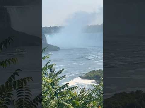 Stunning view of the three Niagara Falls: Horseshoe in Canada, and American & Bridal Veil in the US!