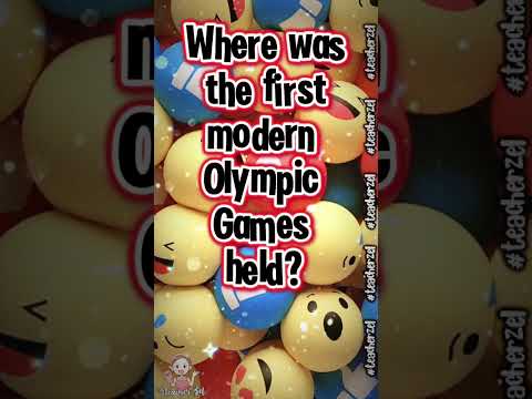 Where was the first modern olympic games held? #teacherzel #generalknowledge #questionandanswer