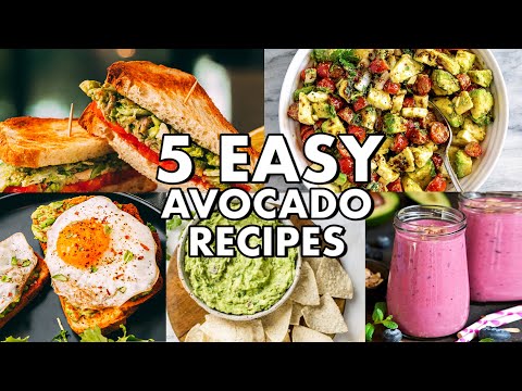 5 EASY AVOCADO RECIPES!! (QUICK & TASTY)