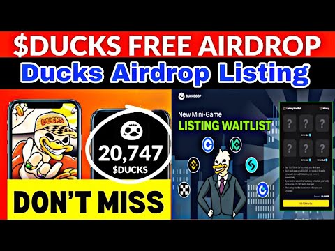 DUCKS Airdrop listing date | $DUCKS Airdrop Update | DUCKS airdrop withdrawal