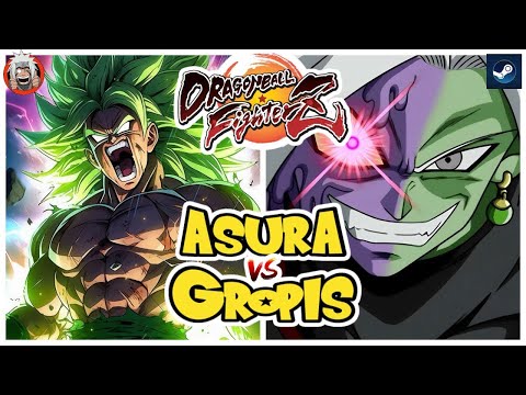 DBFZ Gropis vs Asura (Zamasu, Cell, A21) vs (BrolyDBS, Gogeta, GokuUI)