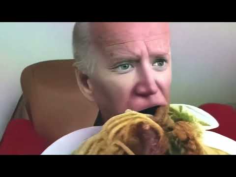 Joe Biden and Trump Eating Spaghetti, but it's an AI generated nightmare