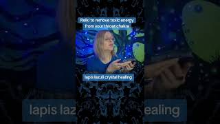 Reiki to cleanse your throat chakra. Asmr lapis lazuli crystal healing