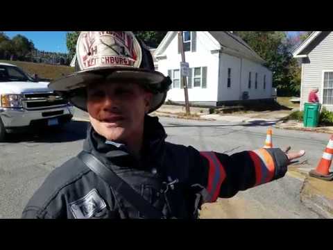 A water main broke in Fitchburg during a fire, October 16, 2018