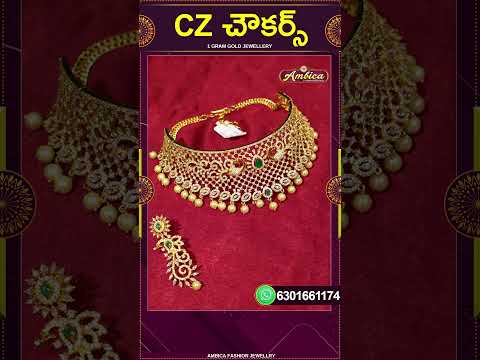 CZ Chowkers  | 1Gram Gold Jewellery | Ambica Fashion Jewellery #shorts