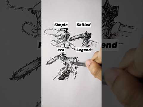 How to Draw Legend ChainsawMan 😳 #shorts #anime #drawing