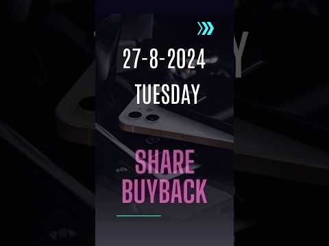 Current Buyback Offers: 27-Aug-2024 #buybackofshares #stockmarket #nseindia #bseindia #nse #bse