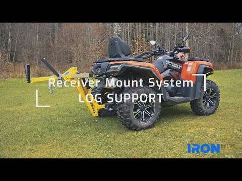 RECEIVER MOUNT LOG SUPPORT (ATV / UTV attachment) IRON BALTIC