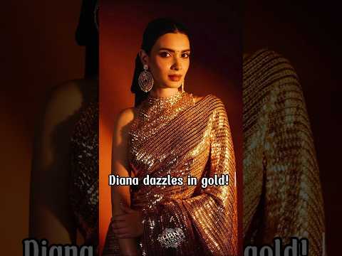 Diana Penty’s Golden Saree: Perfect Glam or Too Much Sparkle? ✨ #DianaPenty