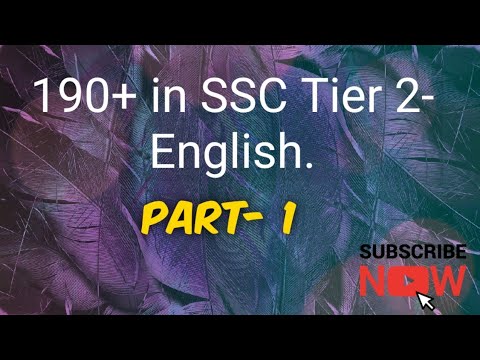 #100 MOST IMPORTANT GRAMMAR RULES TO SCORE 190+ IN TIER 2 ENGLISH- SSC CGL| Part -1