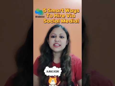 5 Smart Ways To Hire Via Social Media!#shorts #shortvideo #recruitment #socialmediamarketing #hiring