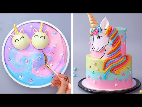 Oddly Satisfying and Fantastic Unicorn Cake Decorating Ideas | Beautiful Colorful Cake Tutorials