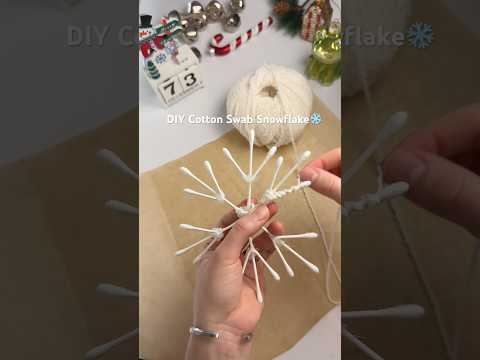 Easy DIY❄️ How to Make a Snowflake Out of Cotton Swabs