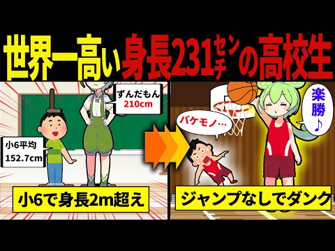 【実話】ジャンプなしでダンクシュートできる超高身長のずんだもん【ずんだもん&ゆっくり解説】