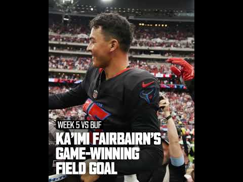 Texans top 5 plays heading into the bye week: Ka'imi Fairbairn game-winning field goal