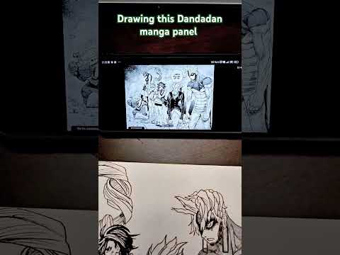 Drawing a Dandadan manga panel #mangaart #dandadan #animeart #animefanart