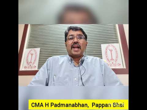 Dear CMA Students | message from CMA H Padmanabhan sir