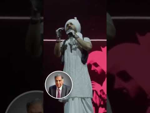 Diljit Dosanjh STOPS His Concert To Pay Respect To Ratan Tata 💔 | #shorts #ratantata