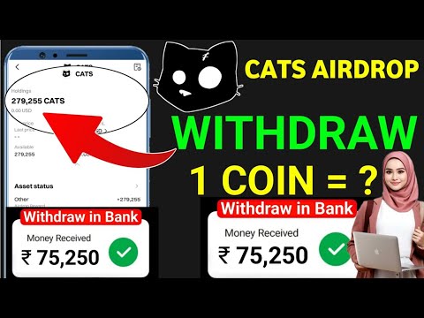 CATS Coin  Withdraw In Bank  || Cats Airdrop Withdraw in Bank || CATS Withdraw in Bank