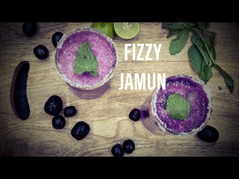 Fizzy Jamun Mojito | Indian Black Plum drink | Jamun Recipe