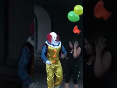 Sneaky Clown with a Balloon Surprise!