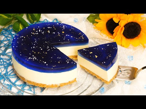 How to make Starry sky jelly no-bake cheesecake.