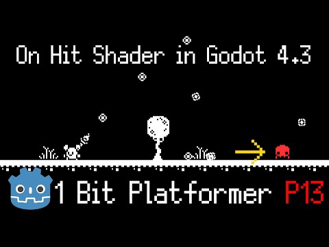 On Hit Make Enemy Red Shader Script ~ 1 Bit Platformer Part 13 ~ Godot 4.3