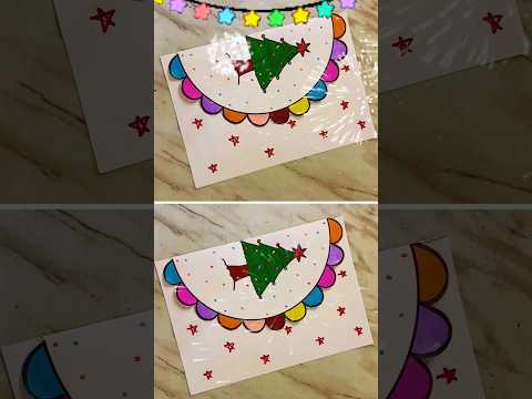 Christmas Greeting card making easy🎄🎁#shorts #trending #viral #christmascard #handmade #diy #craft