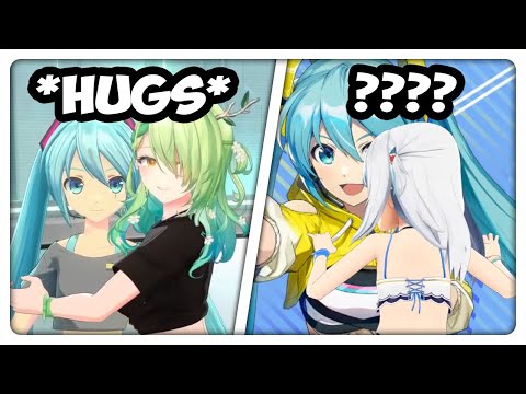 Gura VS Fauna Realizing They Can "Touch" Miku