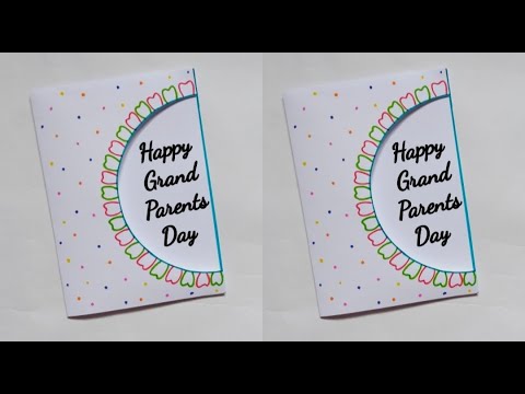 {last minute} 🥰 handmade greeting card for grandparents/white paper card idea at home/easy card