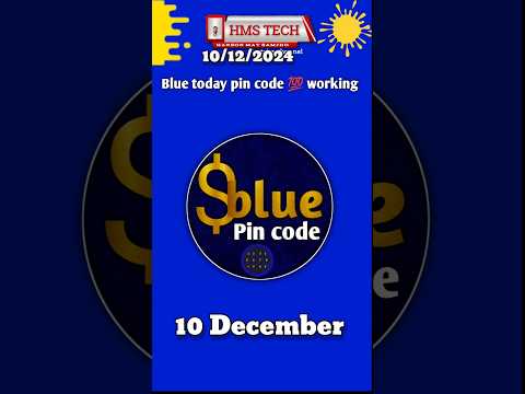 Blue today pin code | blue 10 December pin number | #blue #bluecode #bluecode #hmstech #shorts