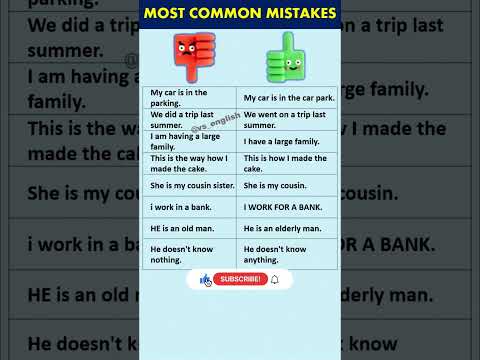 Most Common Mistakes in English Sentences You Need to Avoid! ||Grammar Mistakes #shorts VS ENGLISH