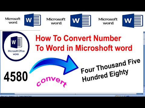 MICROSHOFT WORD ME NUMBER KO WORD ME CONVERT KESE KARTE H |    नम्बर को  वर्ड में केसे बदले |