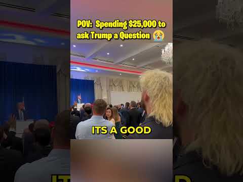 Asking Trump a question at an exclusive dinner 🔥