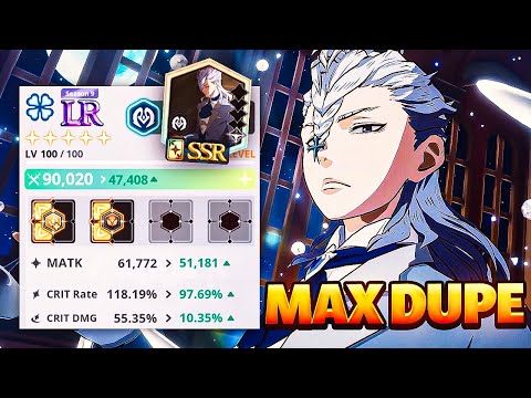 90K CC MAX DUPED PARTY NOZEL W/ DPS GEAR PVP SHOWCASE! | Black Clover Mobile