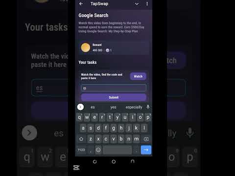 Google search|Tapswap code |Tapswap code today Google search