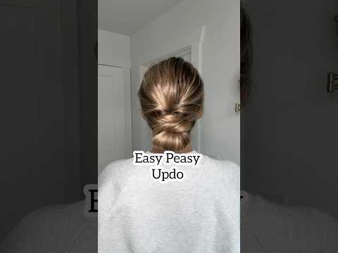 Easy Peasy Low Bun Updo! #updo #hairhack #hairshorts