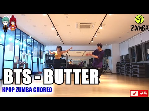 BTS - BUTTER 줌바 K-POP ZUMBA CHOREO 다이어트 댄스 FIT DANCE WORKOUT + MIRROR MODE.