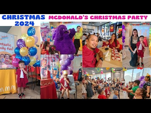 CHRISTMAS PARTY @ MCDONALD'S  | THEO'S 1ST CHRISTMAS PARTY! | CHRISTMAS 2024