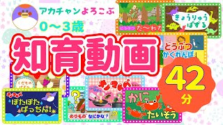 【４２分 連続再生！】知育動画まとめ！０〜３歳くらい♪