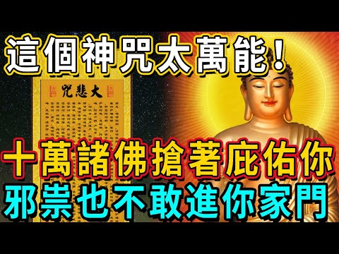 這個神咒太萬能！只需念一遍，十萬諸佛搶著庇佑你，子孫三代都享福，邪祟再也不敢進家門，轉發出去也能功德無量！#神咒 #佛談大小事