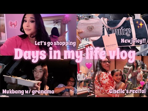 DAYS IN MY LIFE VLOG ♡: going shopping, new juicy finds, decluttering purses, & Giselle’s recital