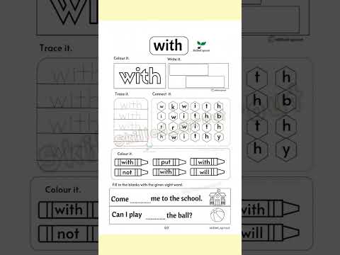 Sight words digital activity sheets #sightwords #sightwordsforkids #esl #englishforkids