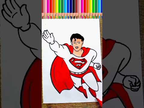 how to draw superman#shorts#superman#shortvideo#drawing#viralshorts#youtubeshorts #easyartwithbiplab