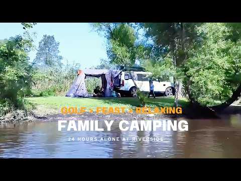 River Views Camping EP1: Kids Set Up Inflatable Car Tent & Epic Asian Seafood BBQ!#camping #tent