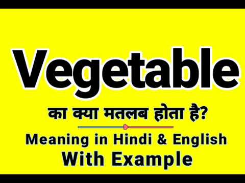 Vegetable meaning in Hindi | Vegetable ka kya matlab hota hai | Daily Use English Words